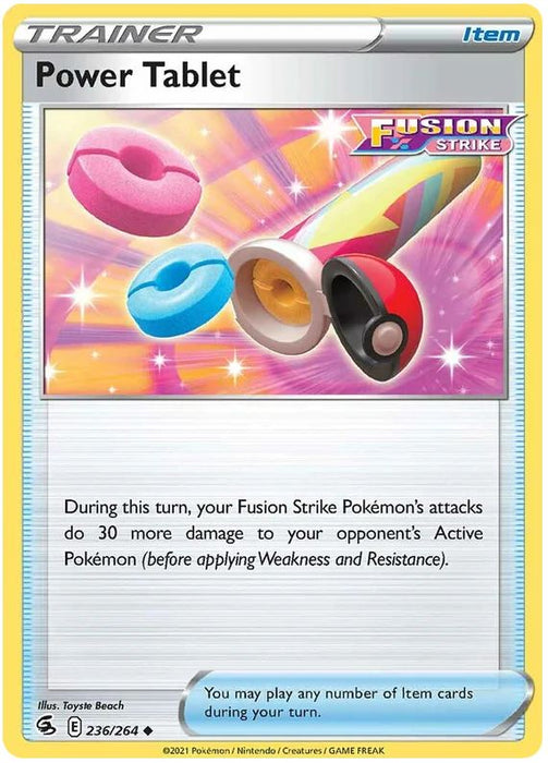 Power Tablet 236/264 Uncommon Pokemon Card (SWSH Fusion Strike)