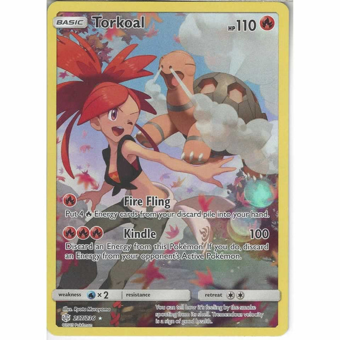 Torkoal 237/236 Secret Rare Pokemon Card (Cosmic Eclipse)