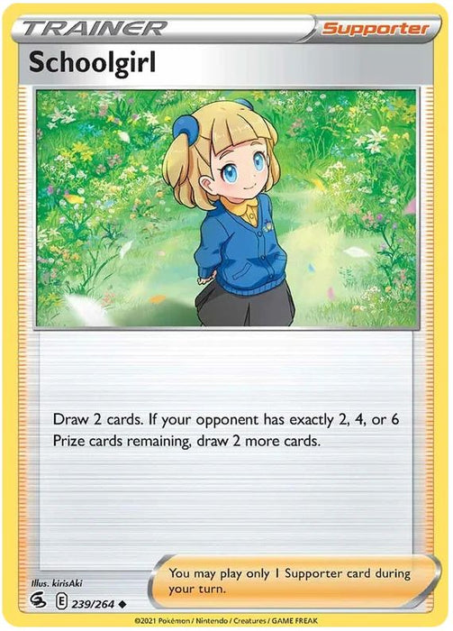 Schoolgirl 239/264 Uncommon Reverse Holo Pokemon Card (SWSH Fusion Strike)