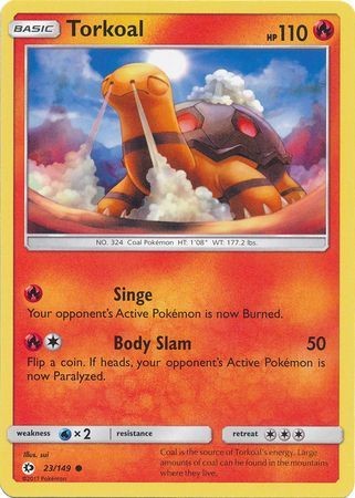 Torkoal 23/149 Common Pokemon Card (Sun & Moon Base Set)