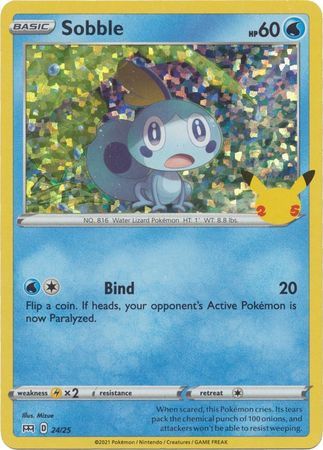 Sobble 24/25 Holo Pokemon Card (McDonalds Collection 2021)