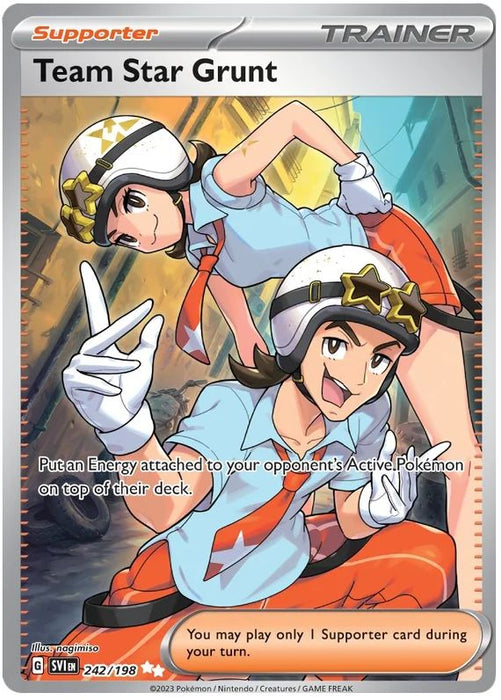 Team Star Grunt 242/198 Ultra Rare Double Pokemon Card (Scarlet & Violet Base)