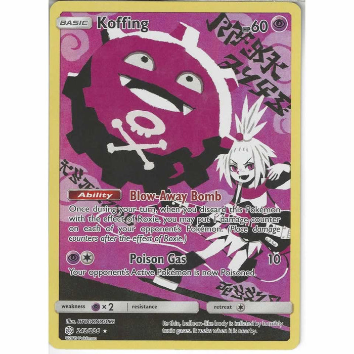 Koffing 243/236 Secret Rare Pokemon Card (Cosmic Eclipse)