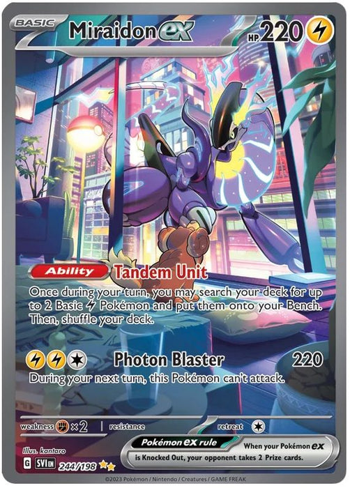 Miraidon ex 244/198 Special Illustration Rare Pokemon Card (Scarlet & Violet Base)