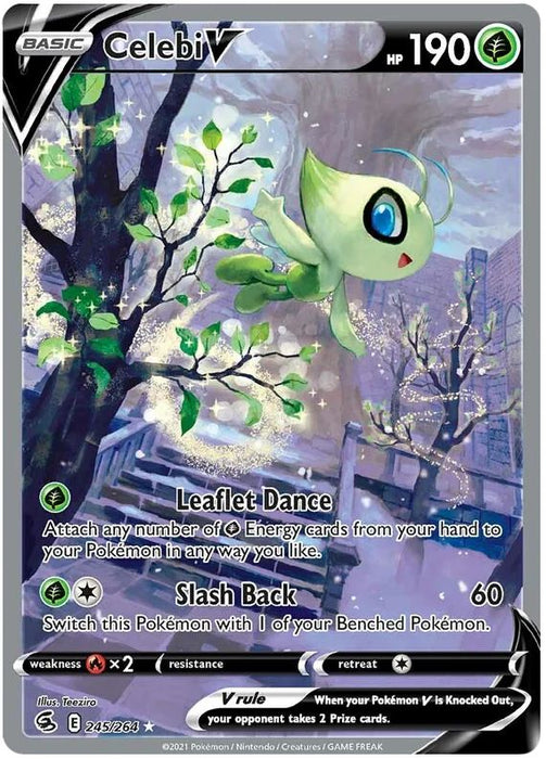 Celebi V 245/264 Ultra Rare Pokemon Card (SWSH Fusion Strike)