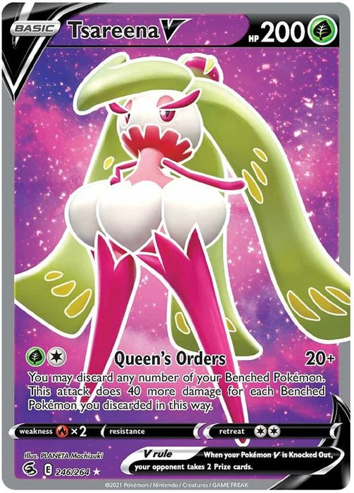 Tsareena V 246/264 Ultra Rare Pokemon Card (SWSH Fusion Strike)