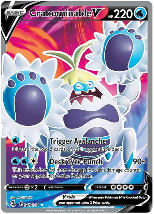 Crabominable V 248/264 Ultra Rare Pokemon Card (SWSH Fusion Strike)