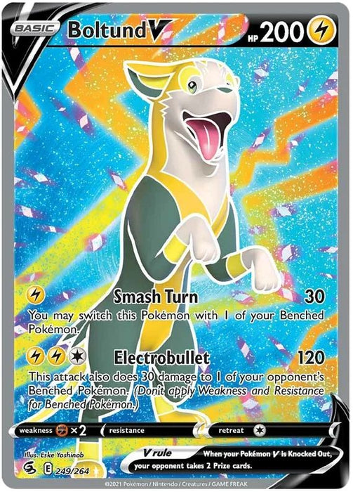 Boltund V 249/264 Ultra Rare Pokemon Card (SWSH Fusion Strike)