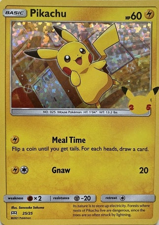 Pikachu 25/25 Holo Pokemon Card (McDonalds Collection 2021)