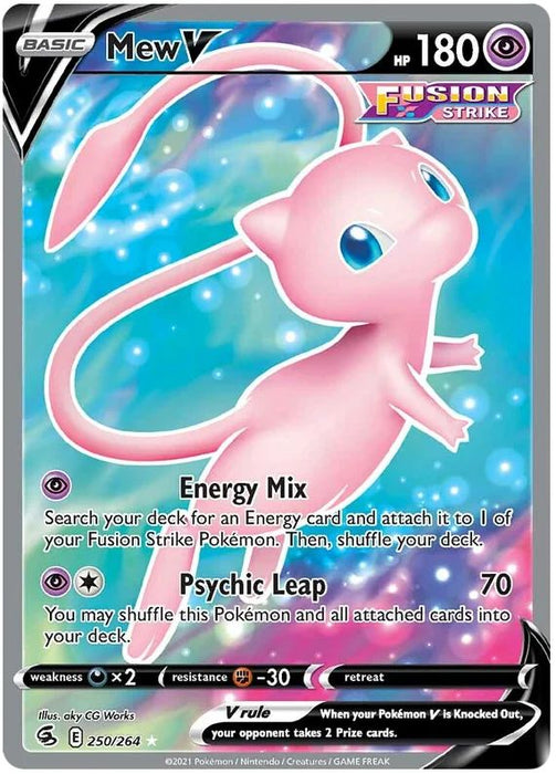 Mew V 250/264 Ultra Rare Pokemon Card (SWSH Fusion Strike)