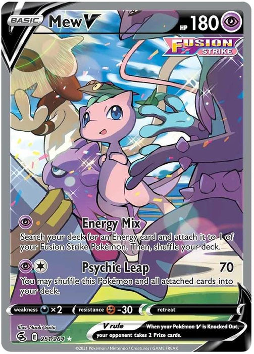 Mew V 251/264 Ultra Rare Pokemon Card (SWSH Fusion Strike)