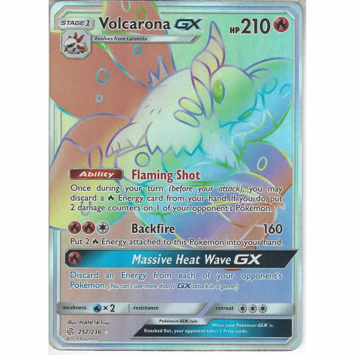 Volcarona GX 252/236 Full Art Secret Rare Pokemon Card (SM Cosmic Eclipse)