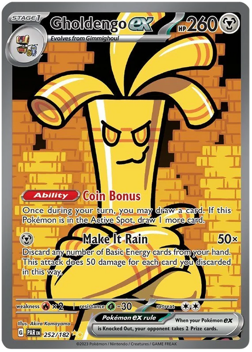 Gholdengo ex 252/182 Special Illustration Rare Pokemon Card (SV04 Paradox Rift)