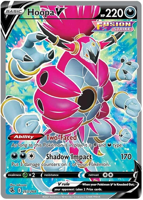 Hoopa V 253/264 Ultra Rare Pokemon Card (SWSH Fusion Strike)