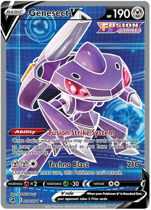 Genesect V 254/264 Ultra Rare Pokemon Card (SWSH Fusion Strike)