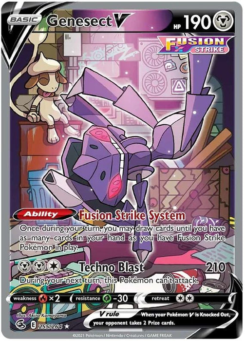 Genesect V 255/264 Ultra Rare Pokemon Card (SWSH Fusion Strike)