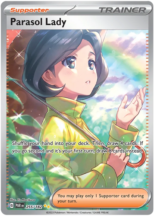 Parasol Lady 255/182 Special Illustration Rare Pokemon Card (SV04 Paradox Rift)