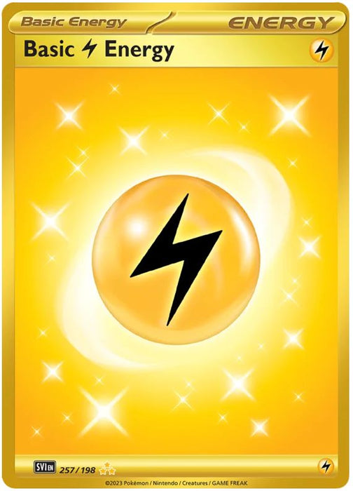 Basic Lightning Energy 257/198 Hyper Rare Pokemon Card (Scarlet & Violet Base)