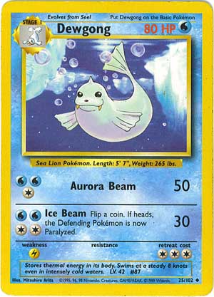 Dewgong 25/102 Uncommon Pokemon Card (Base Set)