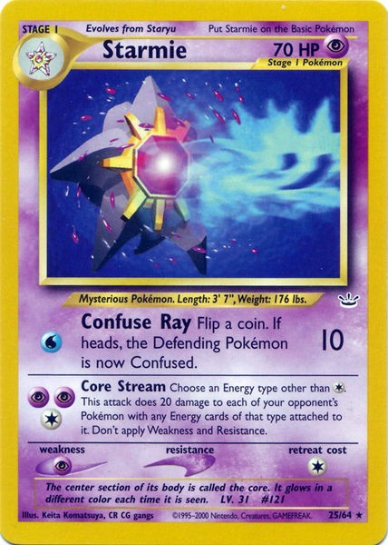Starmie 25/64 Neo Revelation Rare