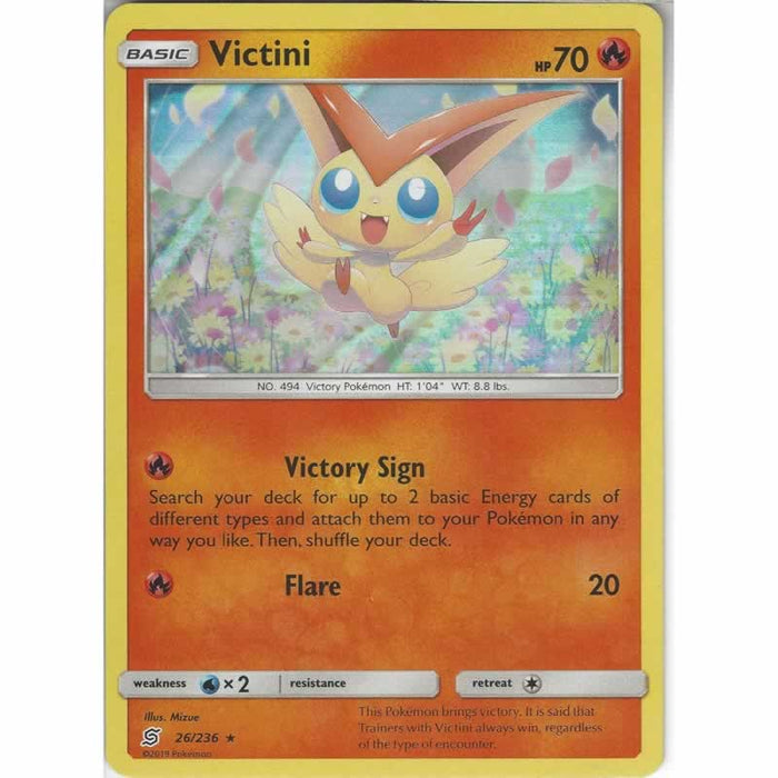 Victini 26/236 Rare Holo Pokemon Card (Unified Minds)