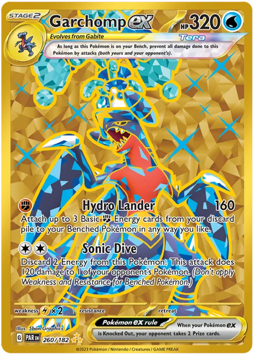 Garchomp ex 260/182 Hyper Rare Pokemon Card (SV04 Paradox Rift)