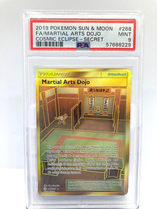 Martial Arts Dojo 268/236 PSA 9 Gem Mint Graded Pokemon Card (Cosmic Eclipse)