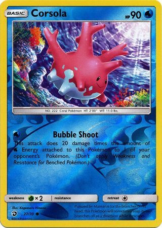 Corsola 27/70 Common Reverse Holo Pokemon Card (Dragon Majesty) Titan Cards Ltd Corsola 27/70 Common Reverse Holo Pokemon Card (Dragon Majesty) Titan Cards Ltd