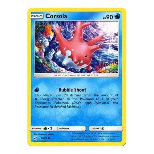 Corsola 27/70 Common Pokemon Card (Dragon Majesty) Titan Cards Ltd Corsola 27/70 Common Pokemon Card (Dragon Majesty) Titan Cards Ltd