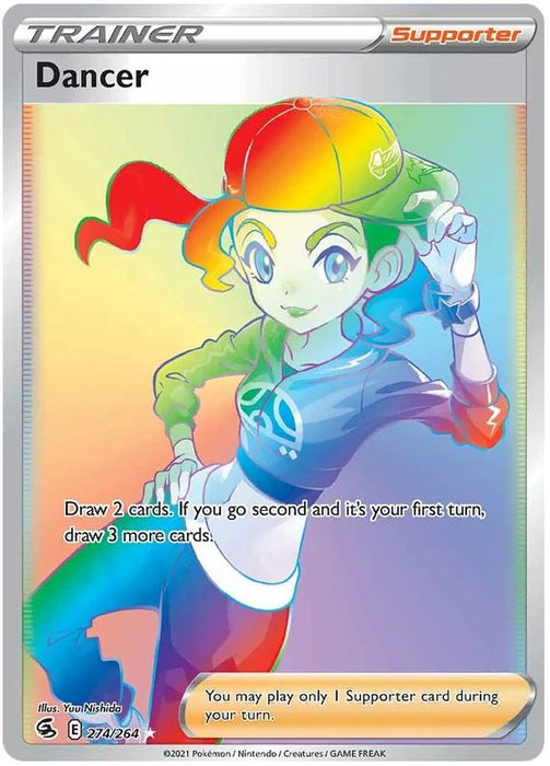 Dancer 274/264 Rainbow Rare Pokemon Card (SWSH Fusion Strike)