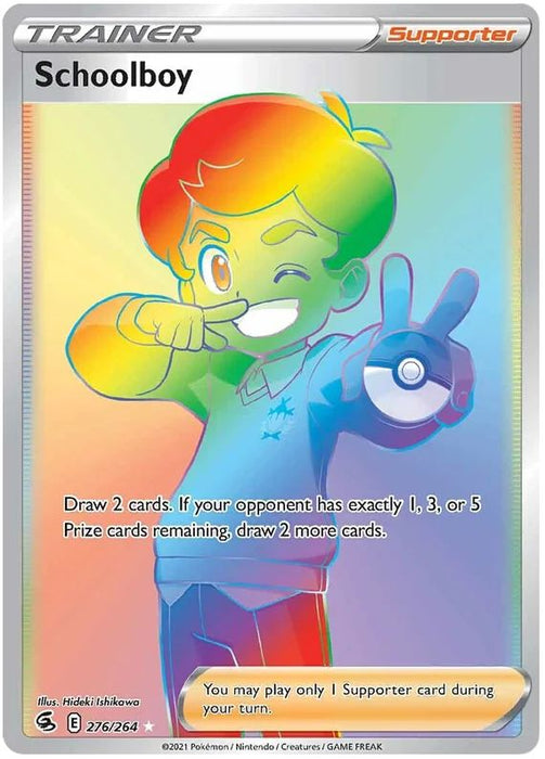 Schoolboy 276/264 Rainbow Rare Pokemon Card (SWSH Fusion Strike)