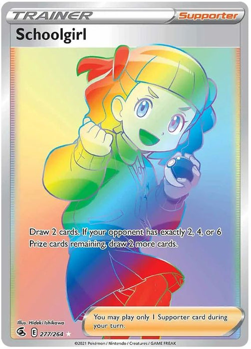 Schoolgirl 277/264 Rainbow Rare Pokemon Card (SWSH Fusion Strike)