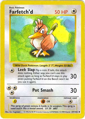 Farfetch'd 27/102 Uncommon Pokemon Card (Base Set)