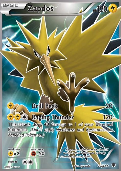 Zapdos 29/83 Full Art Ultra Rare Pokemon Card (Generations)