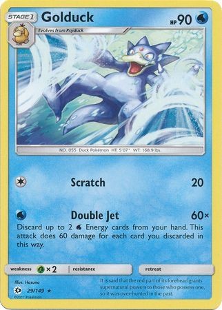 Golduck 29/149 Rare Pokemon Card (Sun & Moon Base Set)