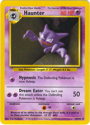 Haunter 29/102 Uncommon Pokemon Card (Base Set)