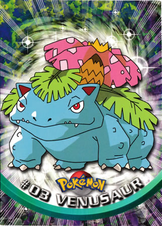 Venusaur #3 Topps Series 1 Pokemon Card