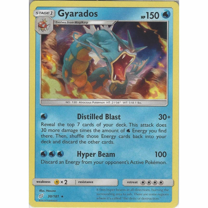 Gyarados 30/181 Rare Holo Pokemon Card (Sun & Moon Team Up)