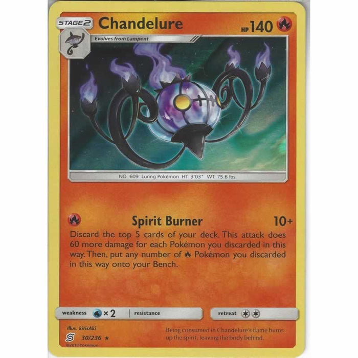 Chandelure 30/236 Rare Holo Pokemon Card (Unified Minds)