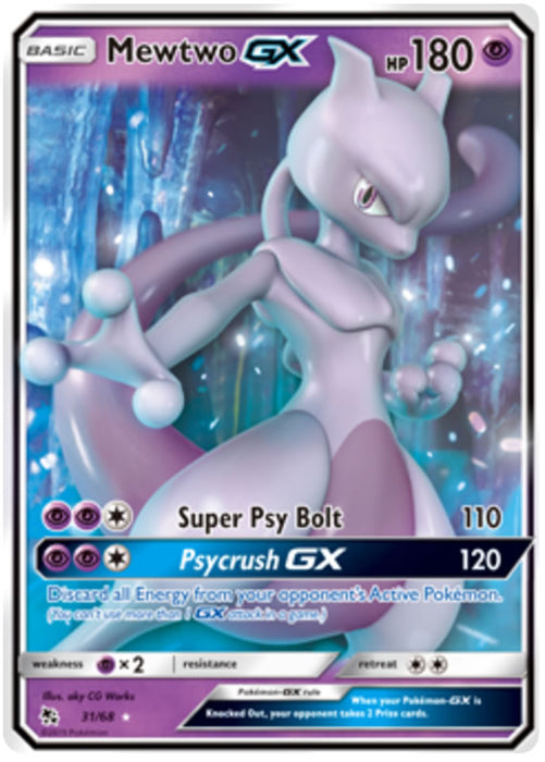 Mewtwo GX 31/68 Ultra Rare Pokemon Card (Hidden Fates)