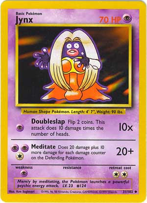 Jynx 31/102 Uncommon Pokemon Card (Base Set)