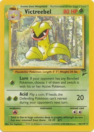 Victreebel 32/130 Rare Pokemon Card (Base Set 2)