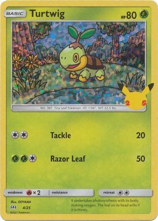 Turtwig 4/25 Holo Pokemon Card (McDonalds Collection 2021)