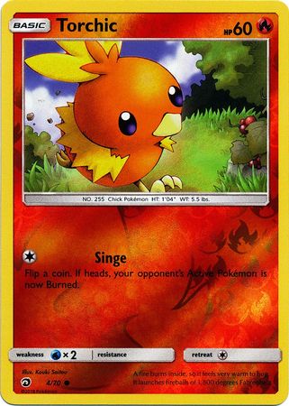 Torchic 4/70 Common Reverse Holo Pokemon Card (Dragon Majesty)