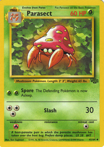 Parasect 41/64 Uncommon 1st Edition Pokemon Card (Jungle Set) — Titan Cards  Ltd