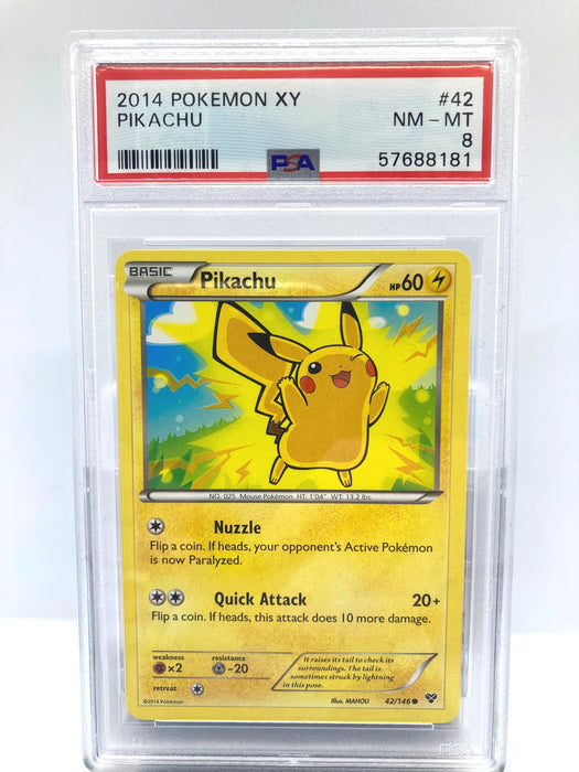 Pikachu 42/146 PSA 8 Graded Pokemon Card (XY Base Set)