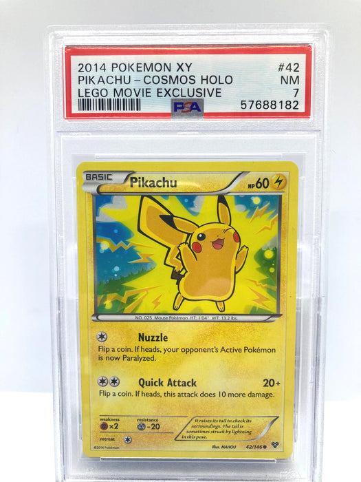 Pikachu 42/146 PSA 7 Graded Pokemon Card (Lego Movie Exclusive)