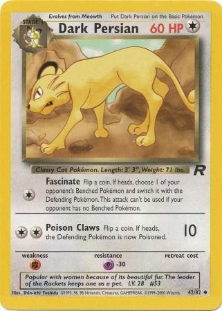 Dark Persian 42/82 Uncommon Pokemon Card (Team Rocket)