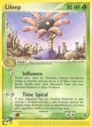 Lileep 42/100 Uncommon Pokemon Card (EX Sandstorm) — Titan Cards Ltd