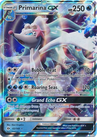 Primarina GX 42/149 Ultra Rare (Sun & Moon Base Set)